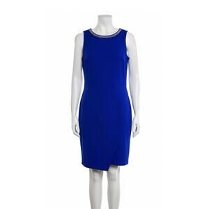 Apt. 9 Royal Blue Sleeveless Sheath Dress with Embellished Neckline Women’s SZ 2